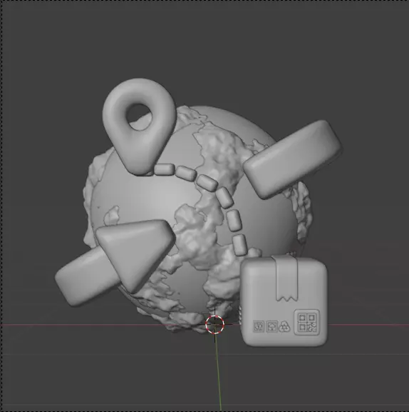 Modern Delivery and Logistics Service  3d icon set 3D model_106