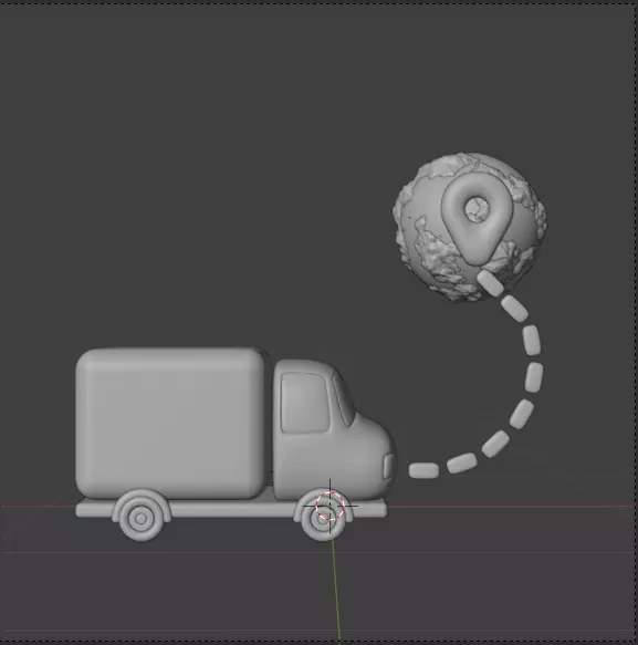 Modern Delivery and Logistics Service  3d icon set 3D model_47