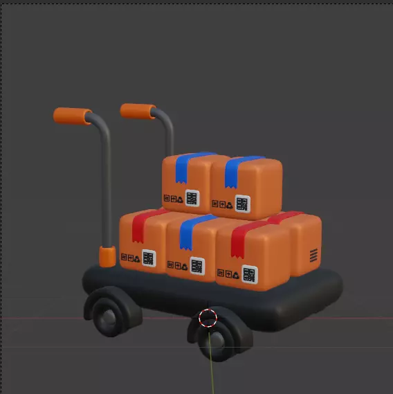 Modern Delivery and Logistics Service  3d icon set 3D model_16