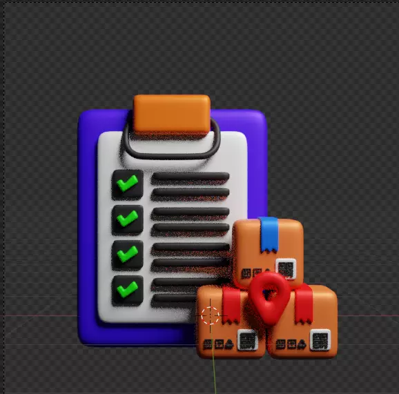 Modern Delivery and Logistics Service  3d icon set 3D model_82