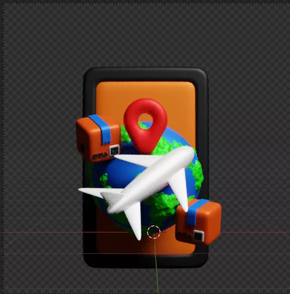 Modern Delivery and Logistics Service  3d icon set 3D model_90