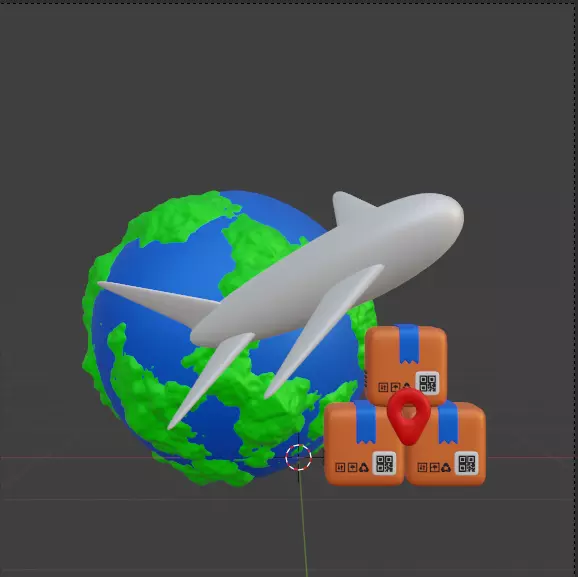 Modern Delivery and Logistics Service  3d icon set 3D model_77