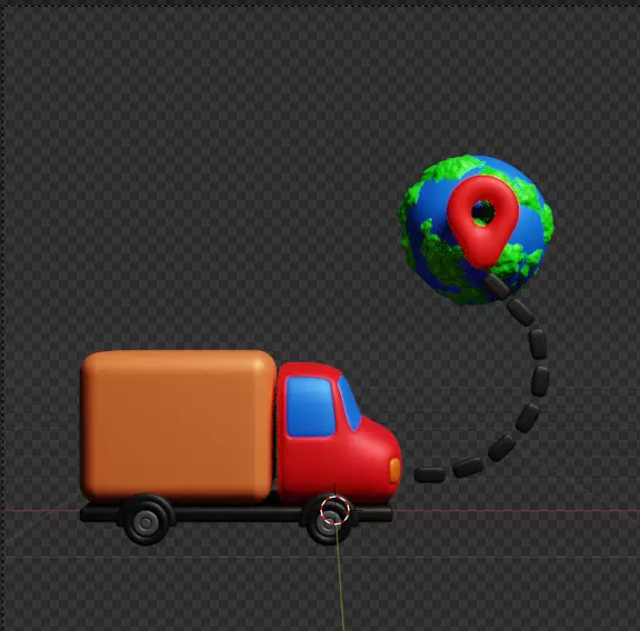 Modern Delivery and Logistics Service  3d icon set 3D model_50