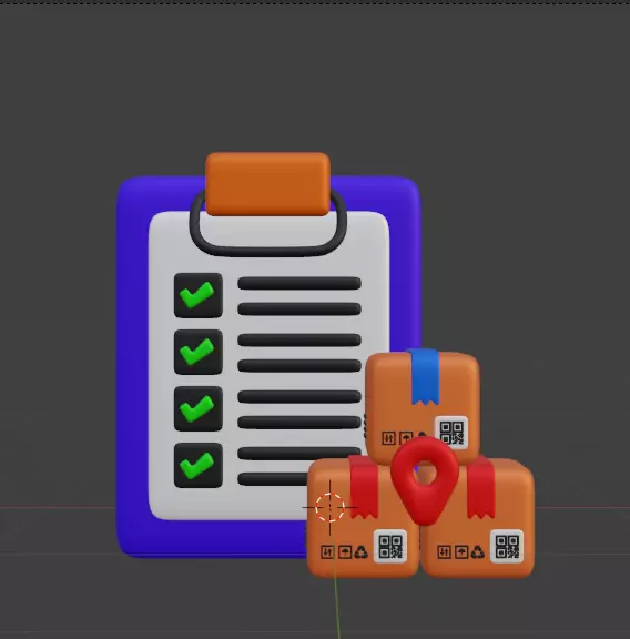 Modern Delivery and Logistics Service  3d icon set 3D model_81