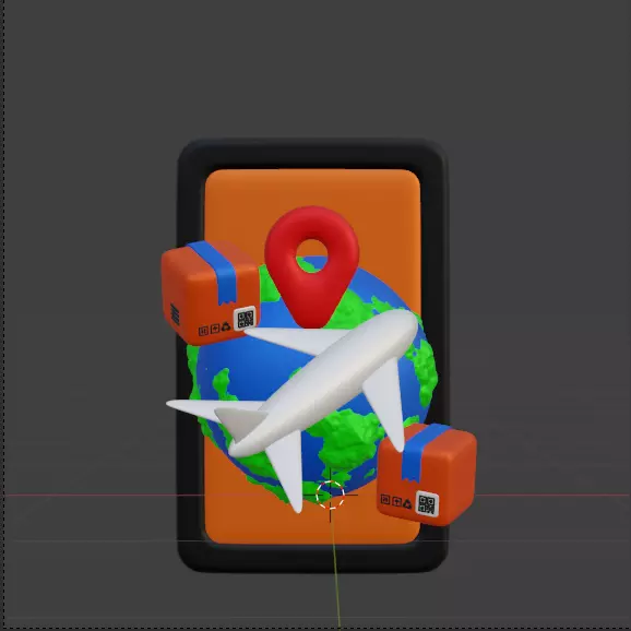 Modern Delivery and Logistics Service  3d icon set 3D model_89