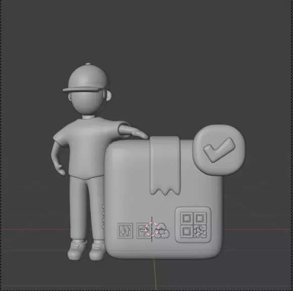 Modern Delivery and Logistics Service  3d icon set 3D model_110