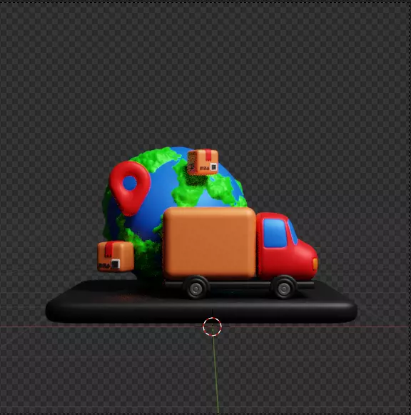 Modern Delivery and Logistics Service  3d icon set 3D model_46