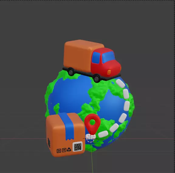 Modern Delivery and Logistics Service  3d icon set 3D model_65