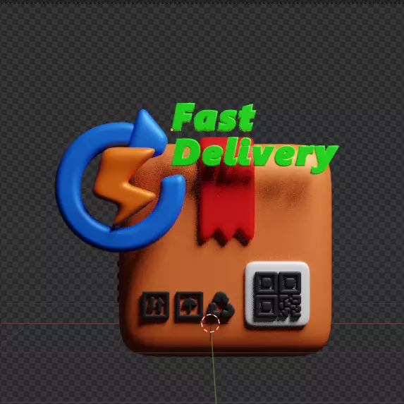 Modern Delivery and Logistics Service  3d icon set 3D model_62