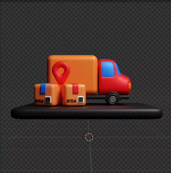 Modern Delivery and Logistics Service  3d icon set 3D model_39