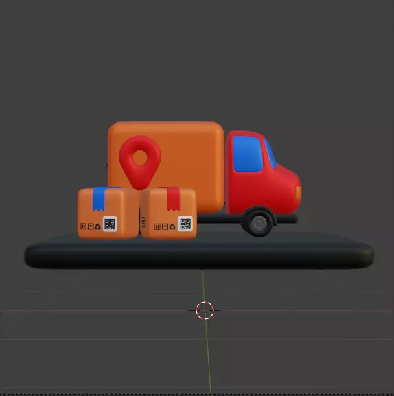 Modern Delivery and Logistics Service  3d icon set 3D model_38