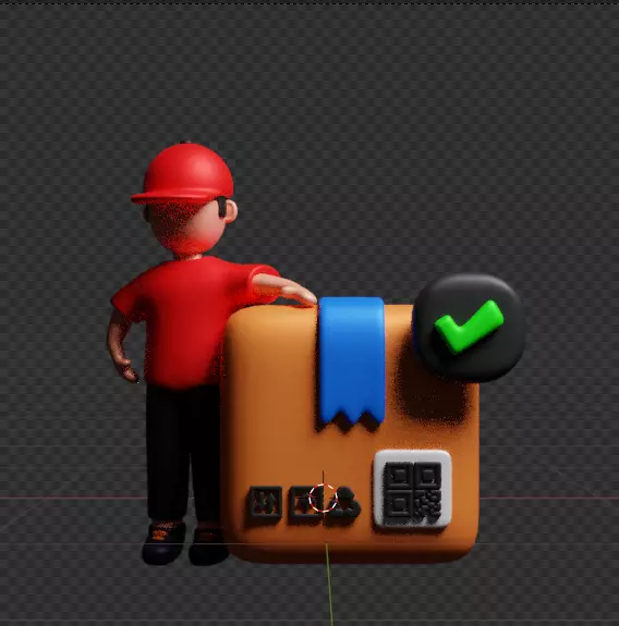Modern Delivery and Logistics Service  3d icon set 3D model_113
