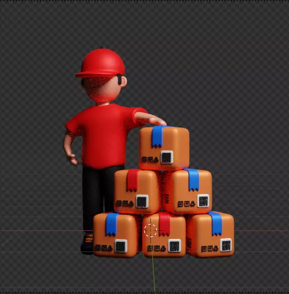 Modern Delivery and Logistics Service  3d icon set 3D model_74