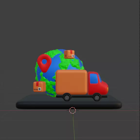 Modern Delivery and Logistics Service  3d icon set 3D model_45