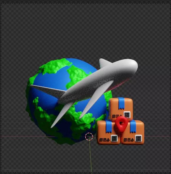 Modern Delivery and Logistics Service  3d icon set 3D model_78