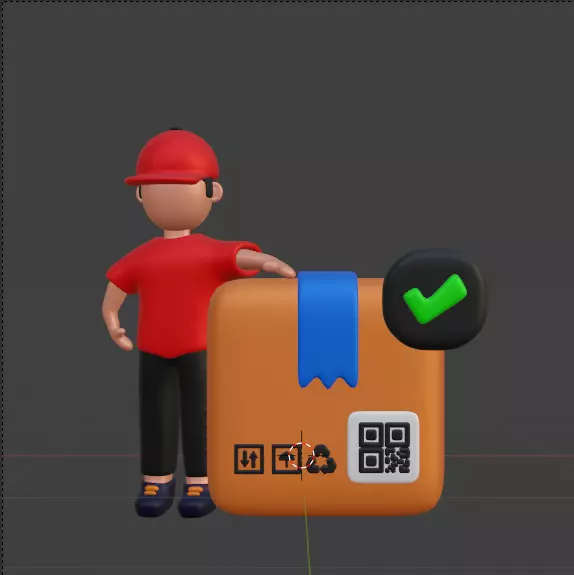 Modern Delivery and Logistics Service  3d icon set 3D model_112