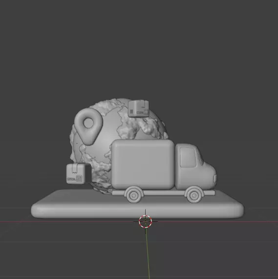 Modern Delivery and Logistics Service  3d icon set 3D model_43