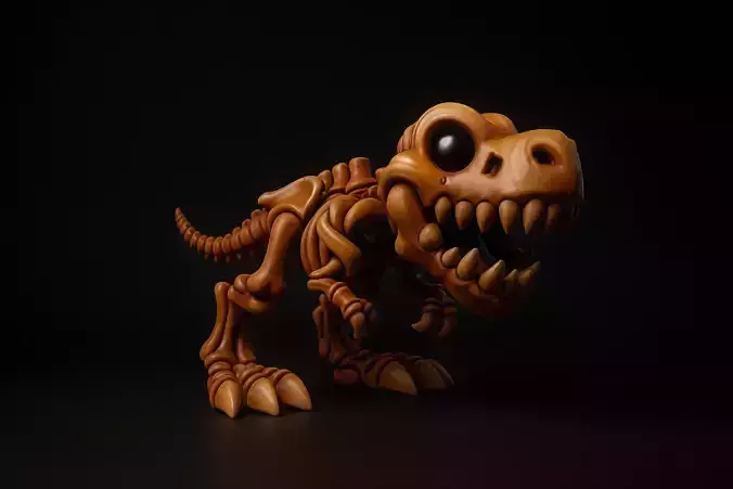 Cute T-Rex Skeleton Toy Dinosaur Fossil Cartoon