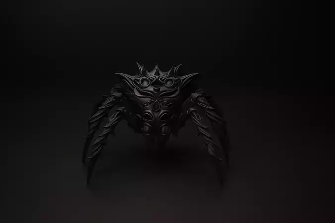 Dark Tribal Spider Decorative Fantasy Creature