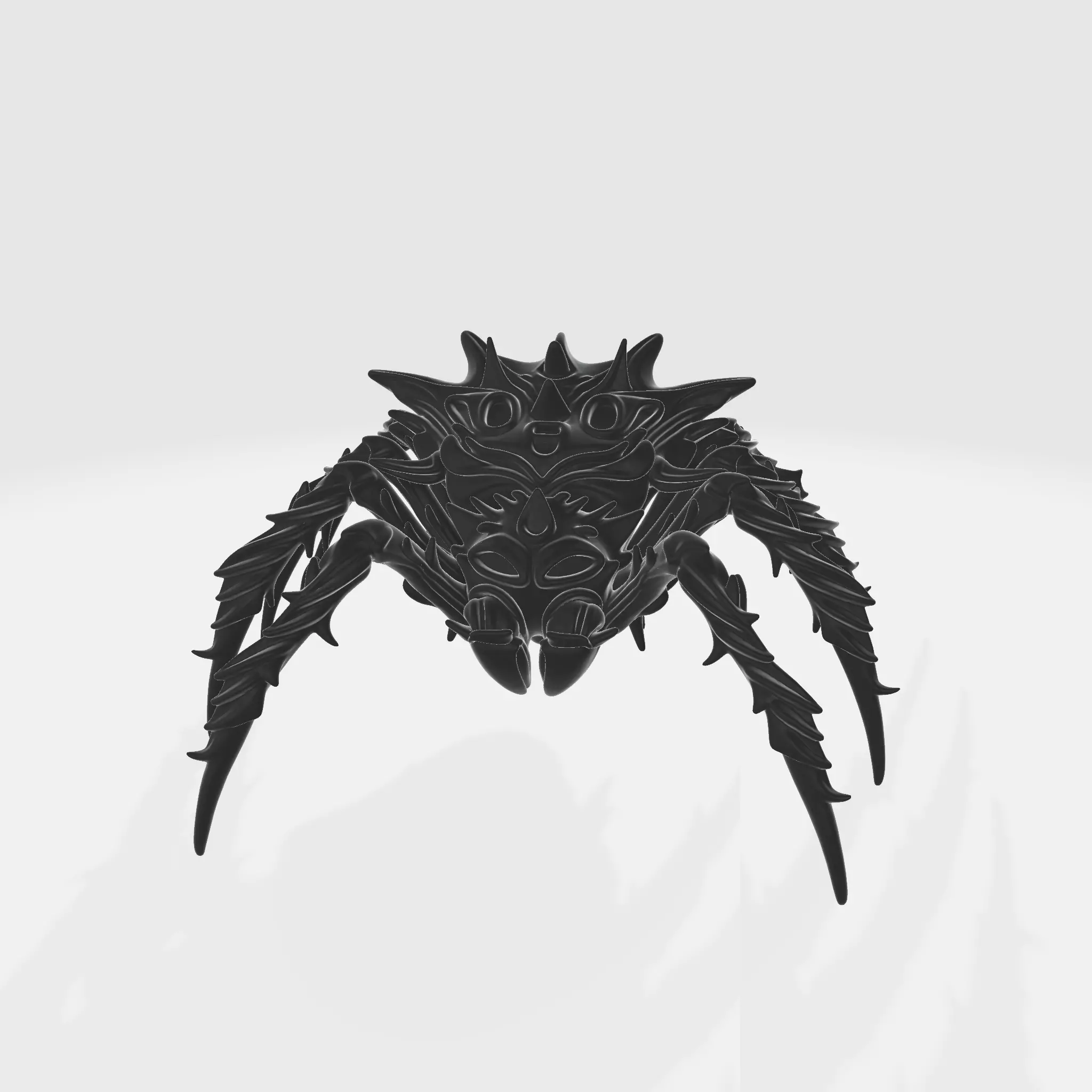 Dark Tribal Spider Decorative Fantasy Creature 3D print model_1
