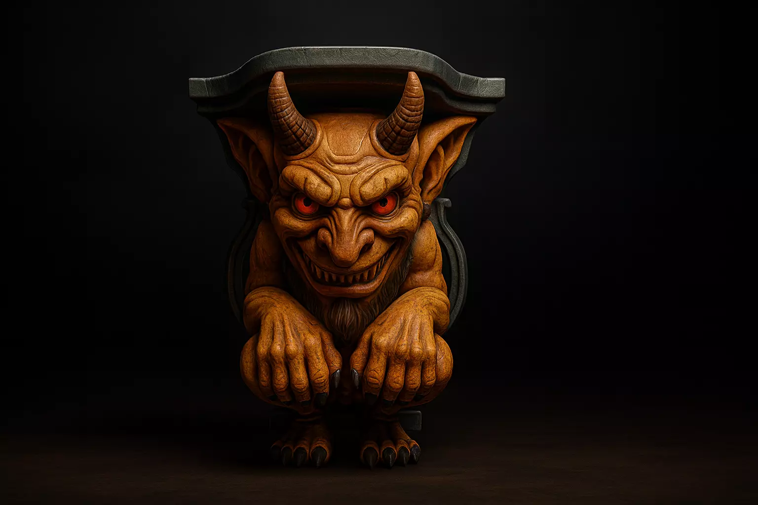 Demonic Gargoyle Wall Sculpture Dark Fantasy Guardian Decor 3D print model