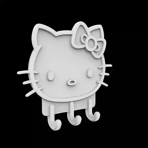 Hello Kitty Key Holder 3D Print Model