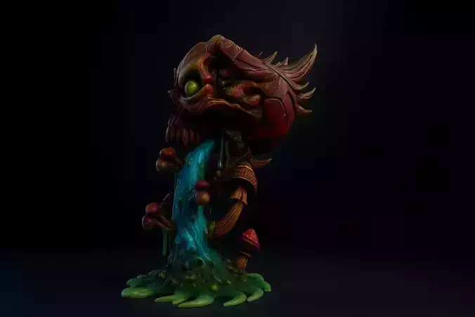 Dark Fantasy Skull Fountain Creepy Gothic Decor