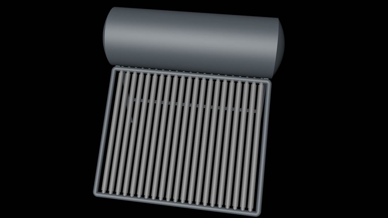Solar Water Heater 3D model_8