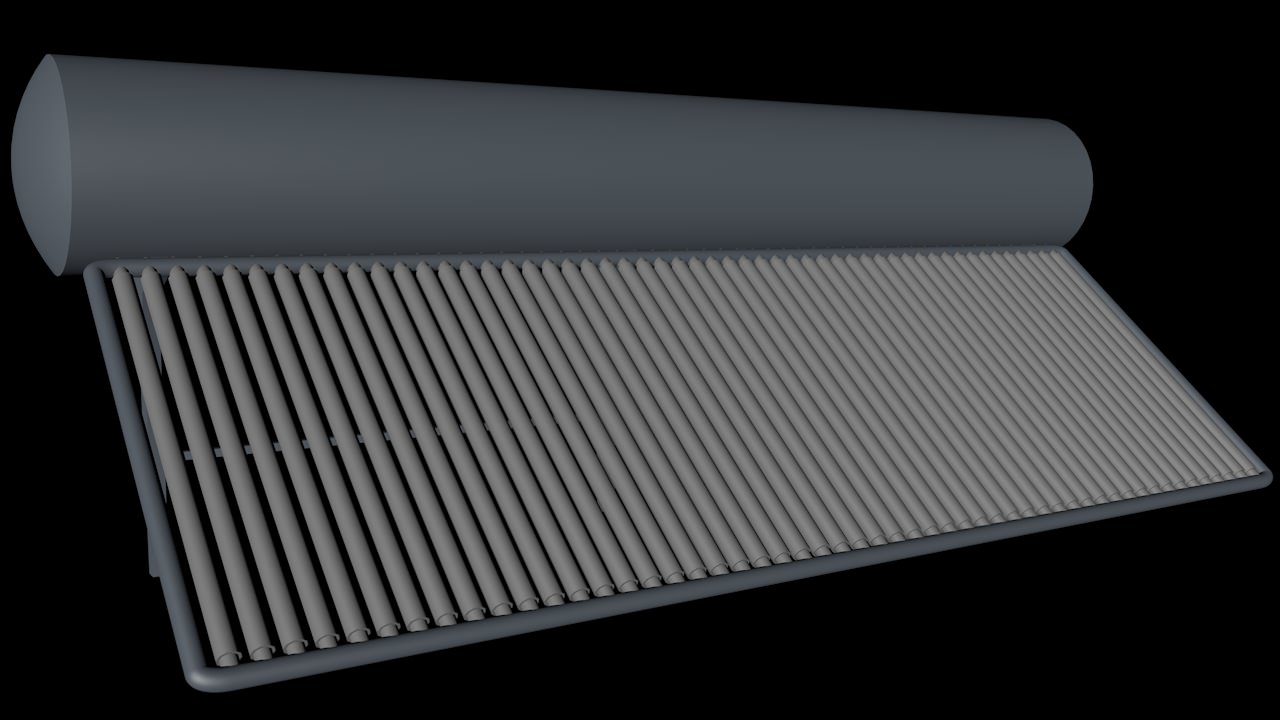 Solar Water Heater 3D model_7