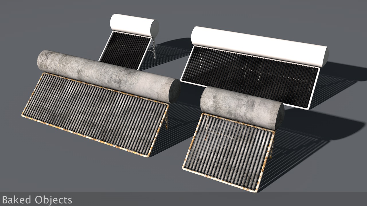 Solar Water Heater 3D model_9