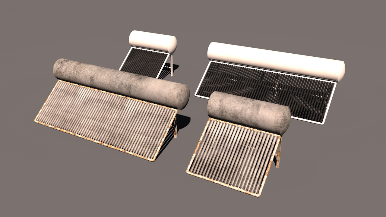 Solar Water Heater 3D model_10