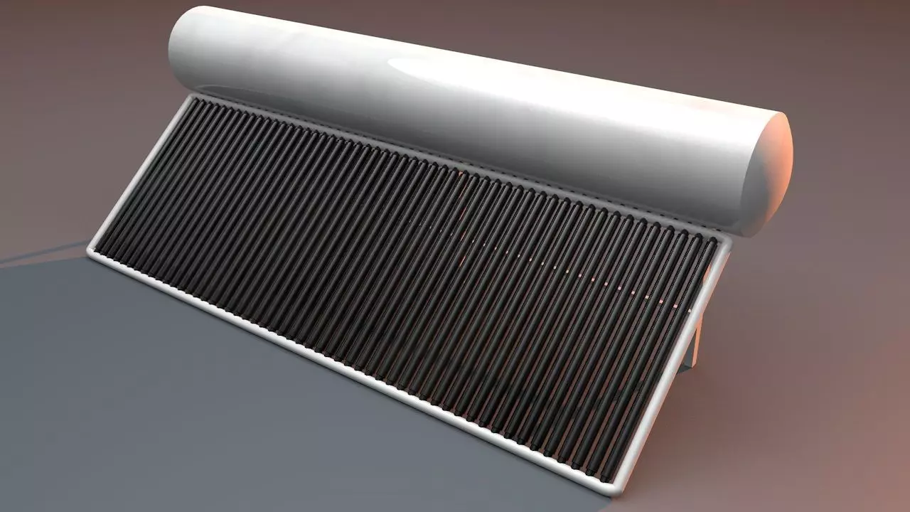 Solar Water Heater 3D model_0