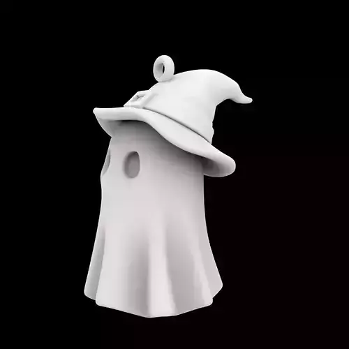 Spooky Ghost Keychain 3D Print Model