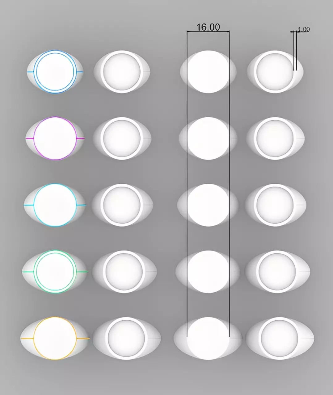 SIGNET RINGS DIFFERENT SIZES 3D print model_3