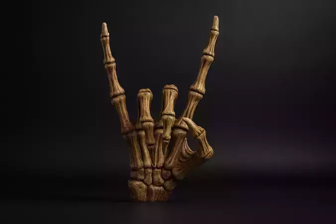 Skeleton Hand Rock Sign Gothic Spooky Skeleton Hand Figurine