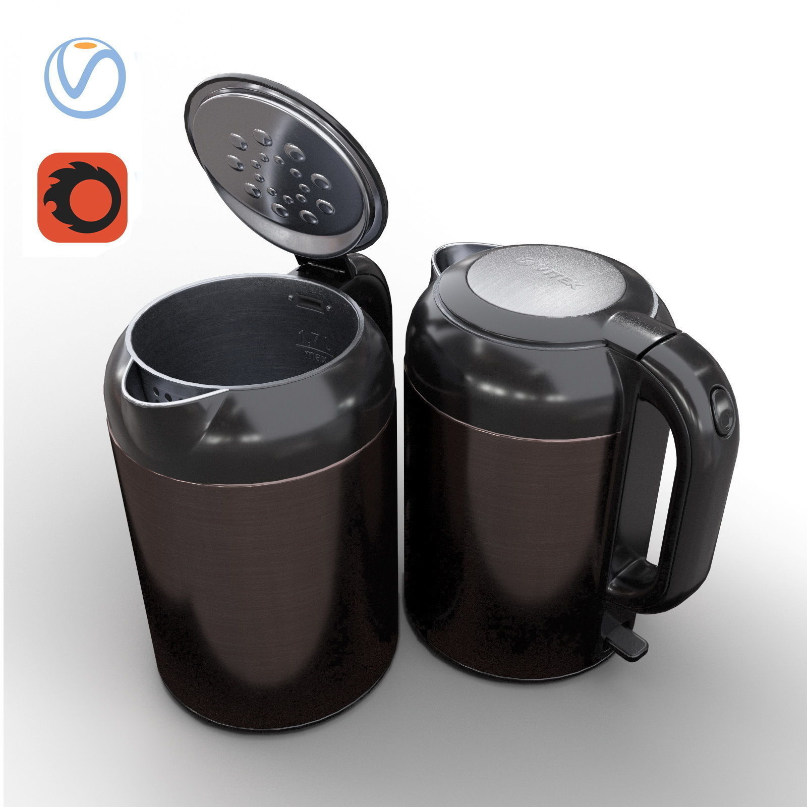 Electric Kettle Vitek 3D model_5