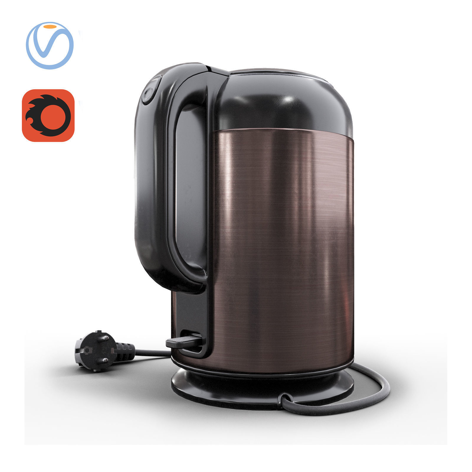 Electric Kettle Vitek 3D model_1