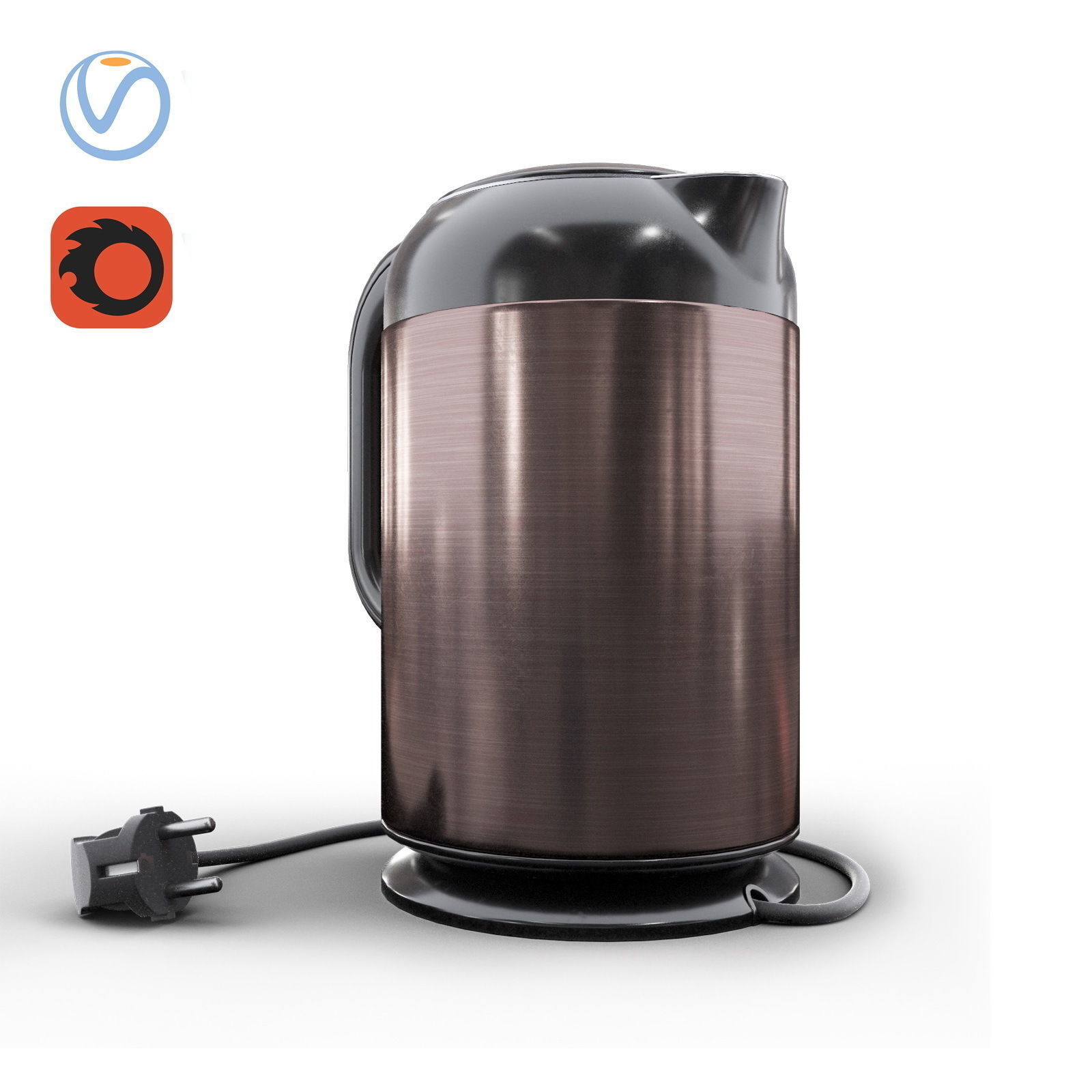 Electric Kettle Vitek 3D model_2