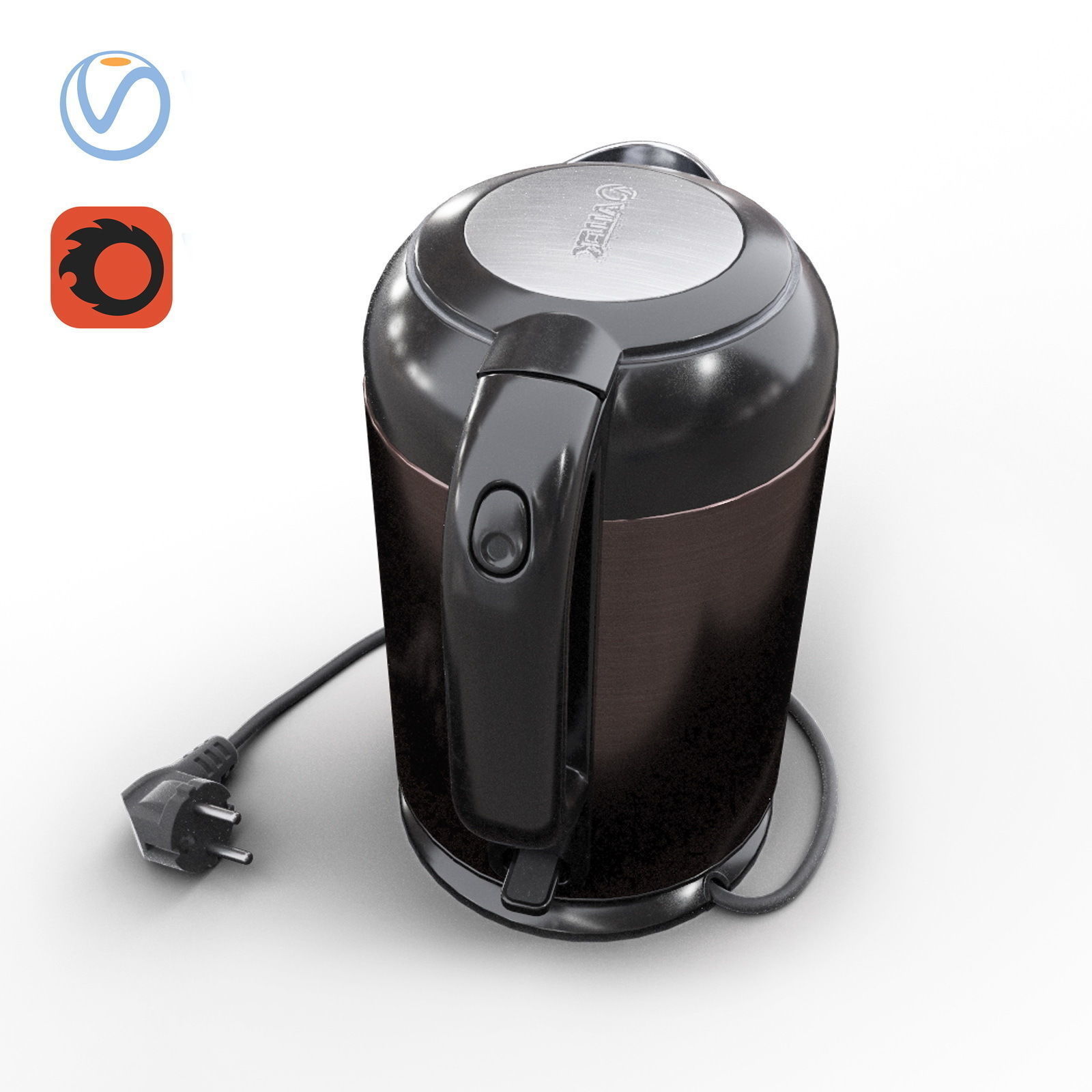 Electric Kettle Vitek 3D model_3