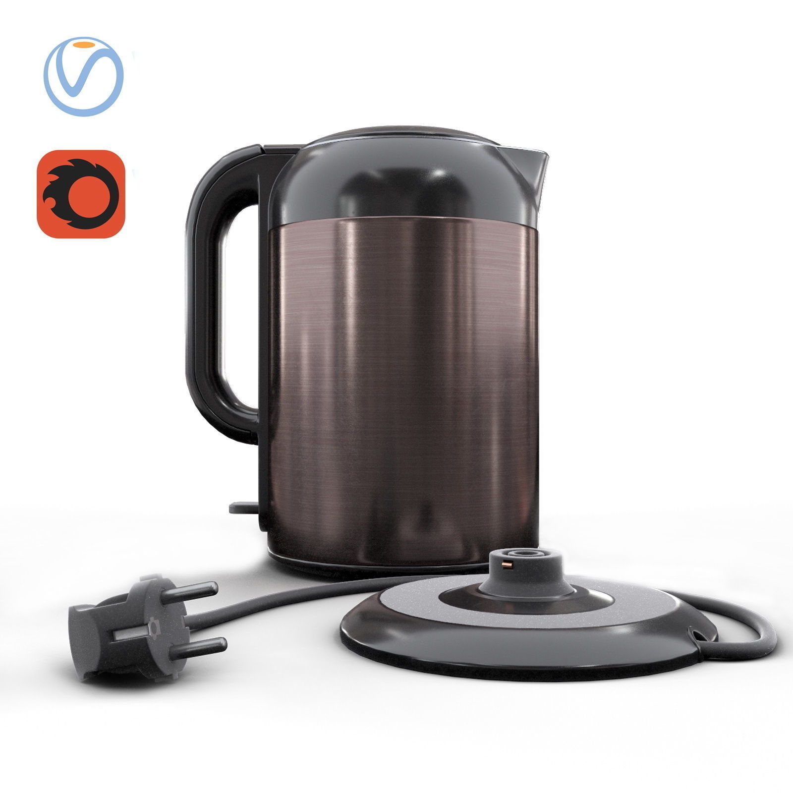 Electric Kettle Vitek 3D model_0