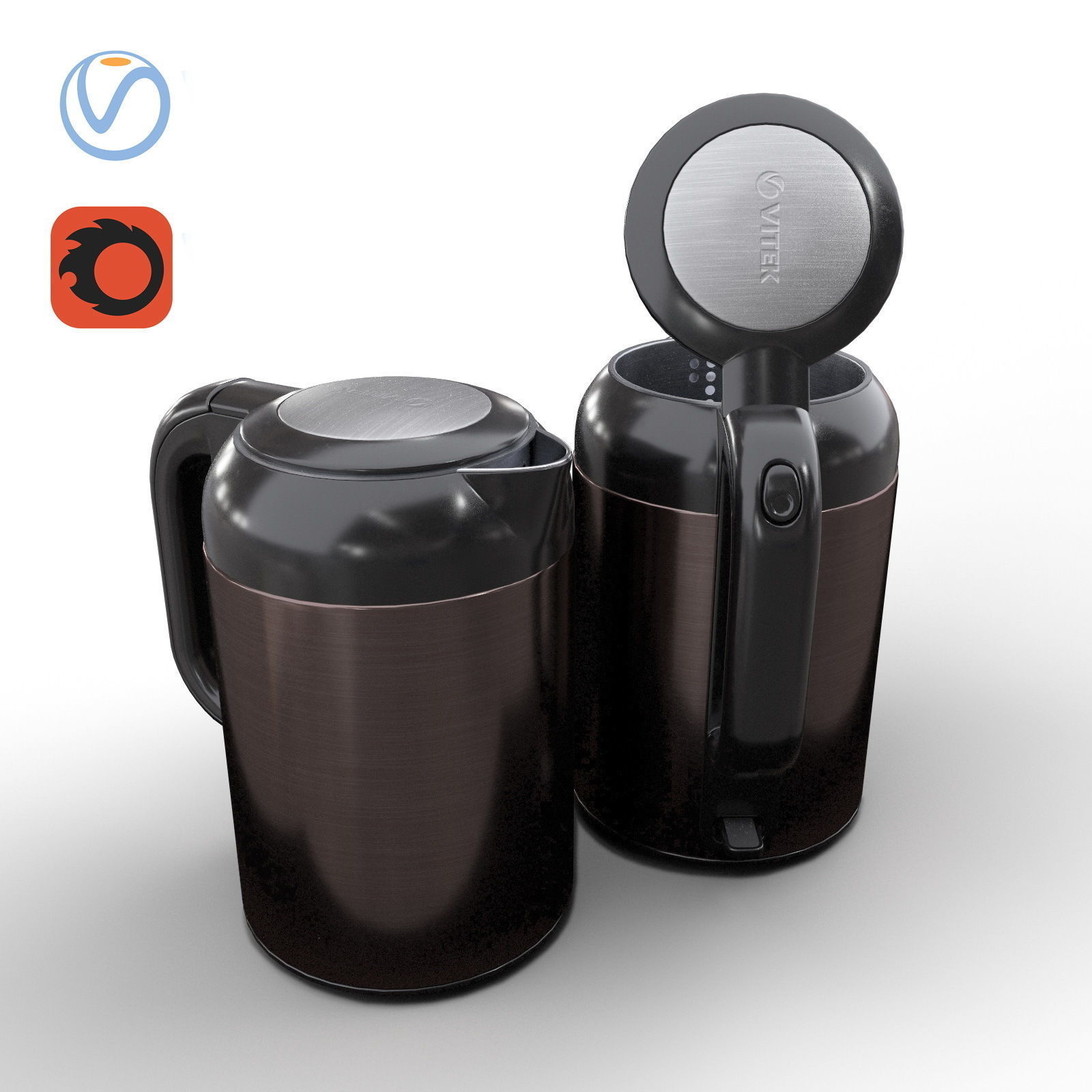 Electric Kettle Vitek 3D model_6