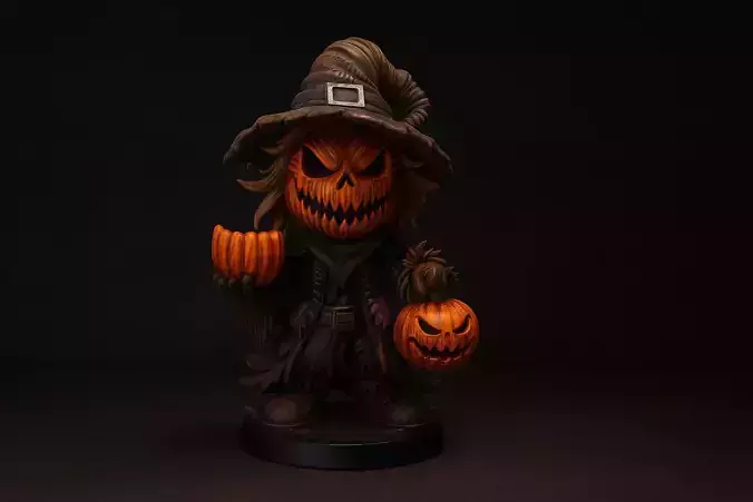 Halloween Pumpkin Head Scarecrow Spooky Jack O Lantern 