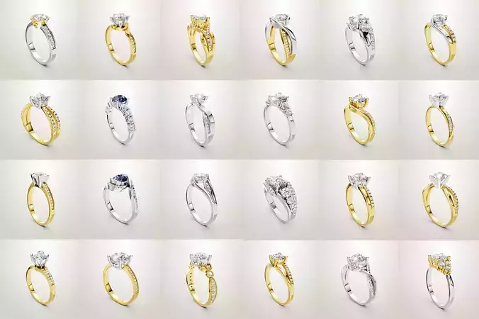 Engagement Wedding Ring     96 pieces