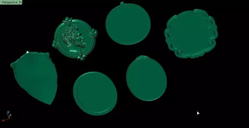 Faces on frames 3D print model_4