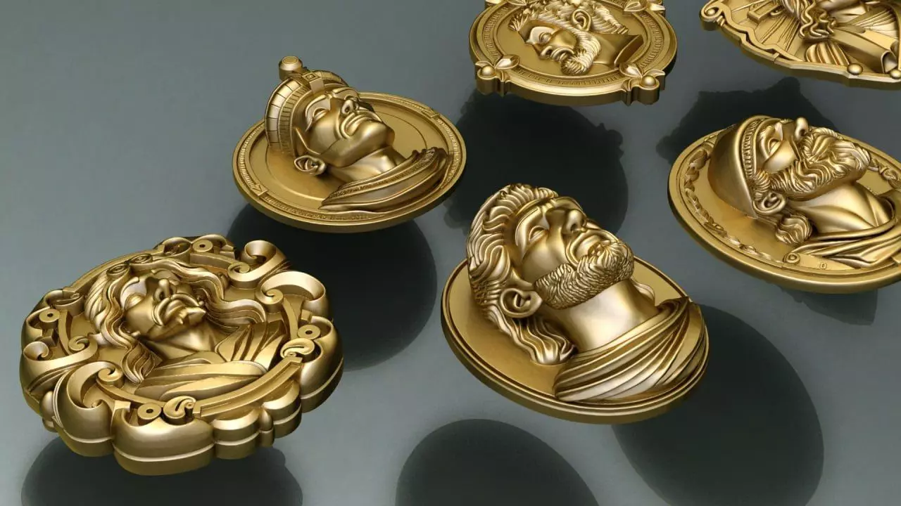 Faces on frames 3D print model_2