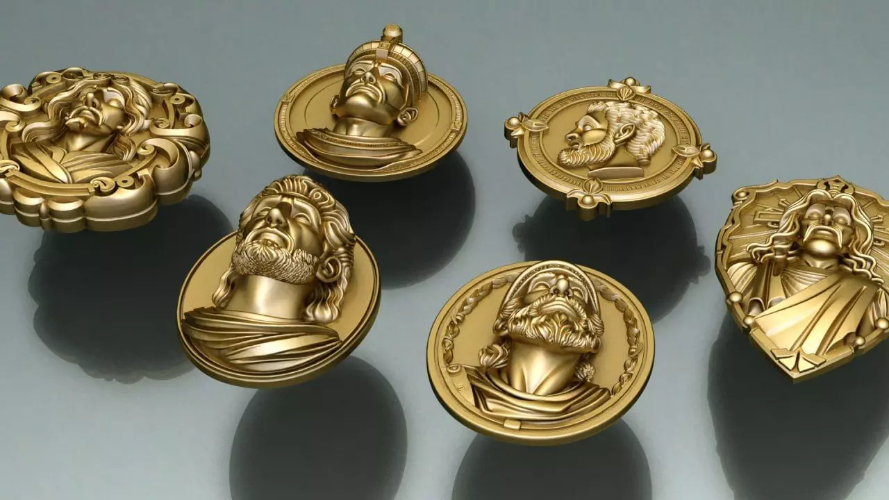 Faces on frames 3D print model_1