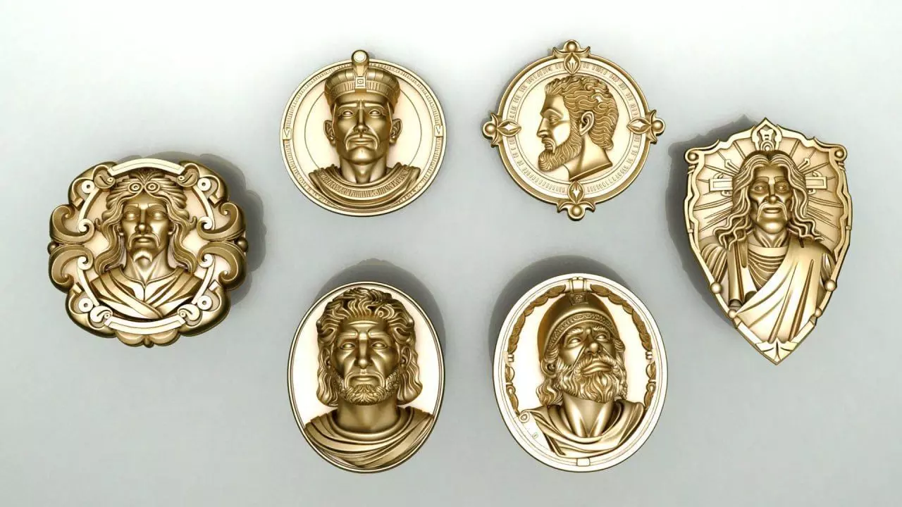 Faces on frames 3D print model_0