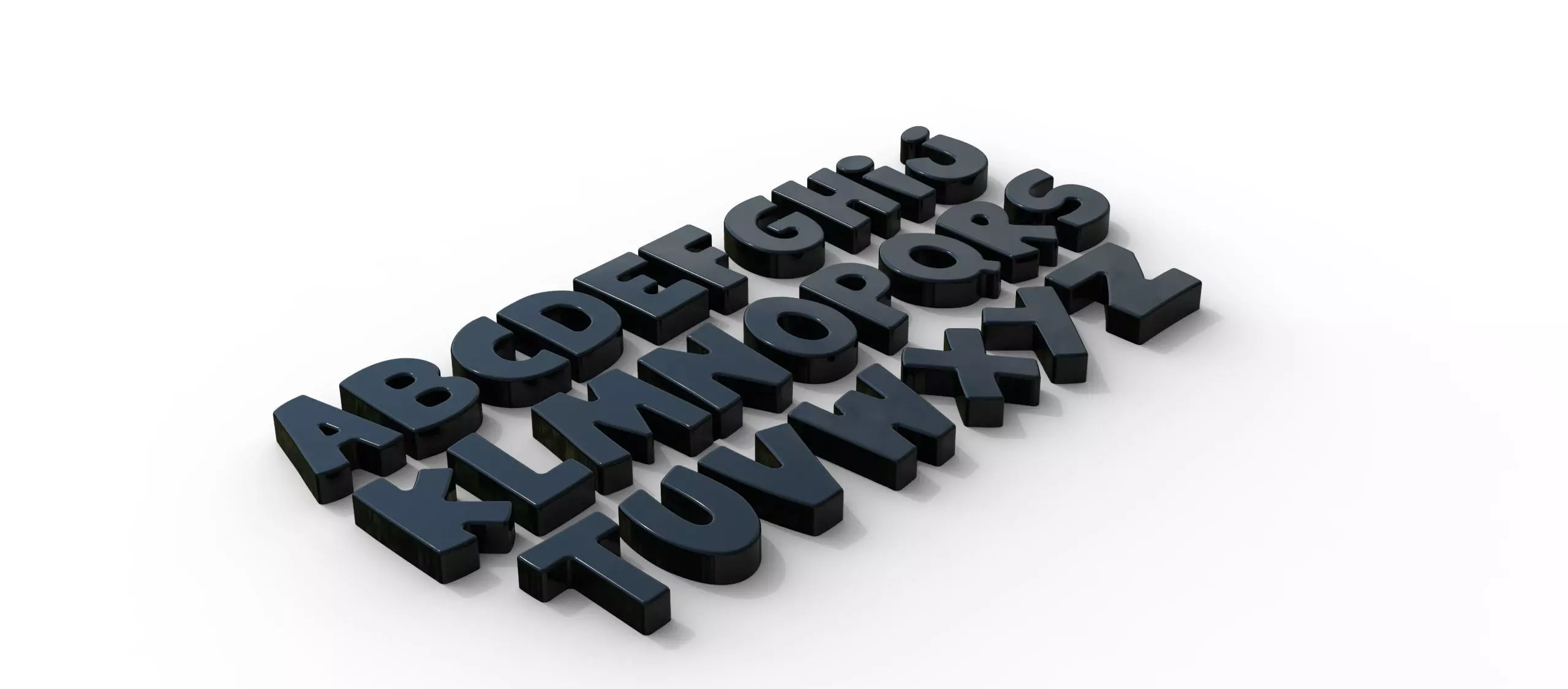 Letters Alphabet COMIX LOUD 3D print model_2