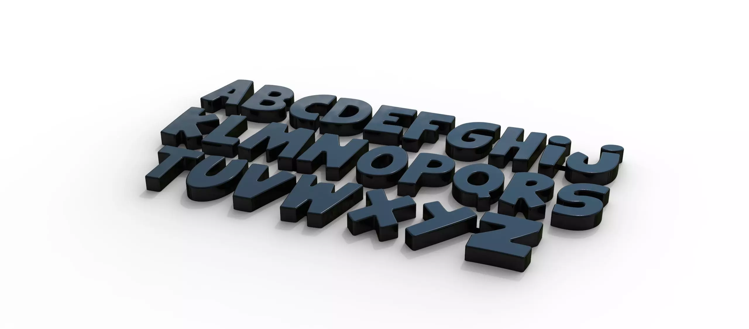 Letters Alphabet COMIX LOUD 3D print model_1