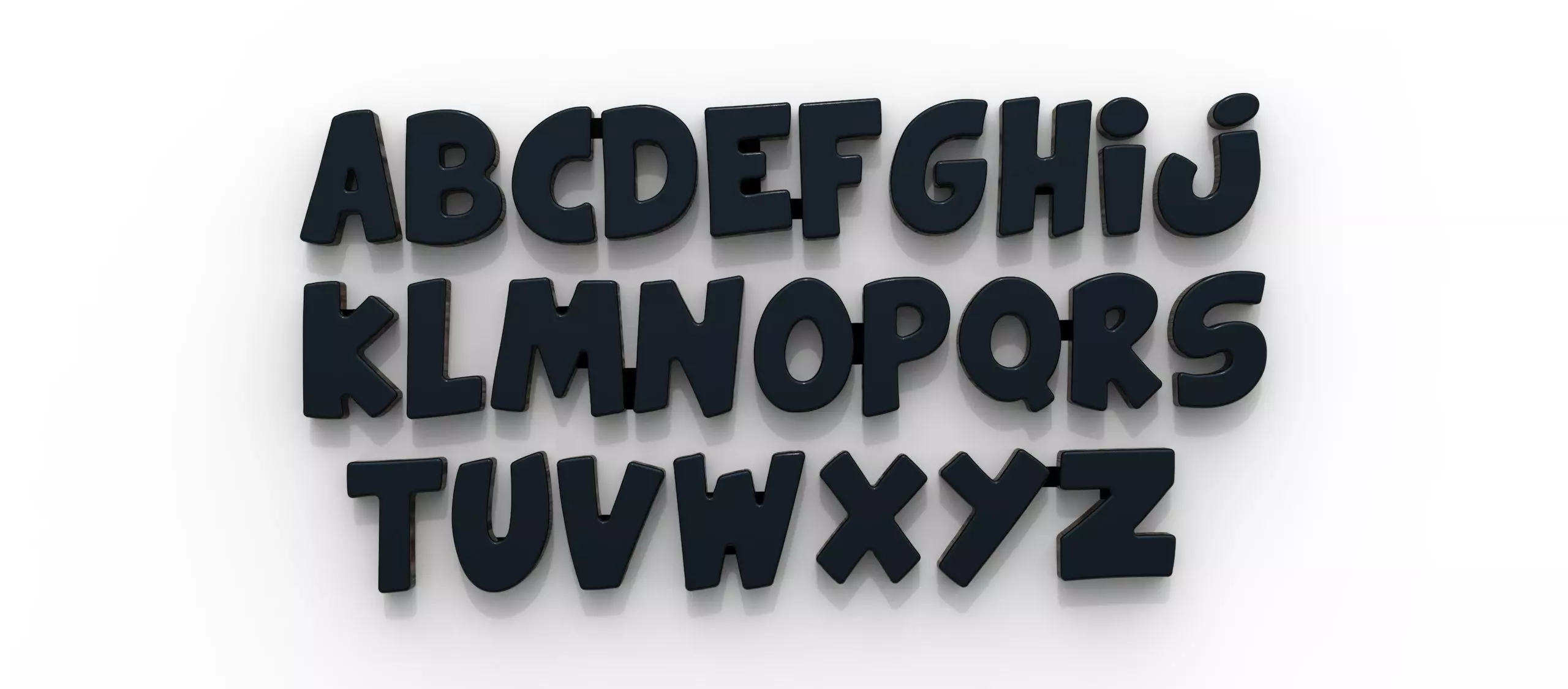 Letters Alphabet COMIX LOUD 3D print model_0